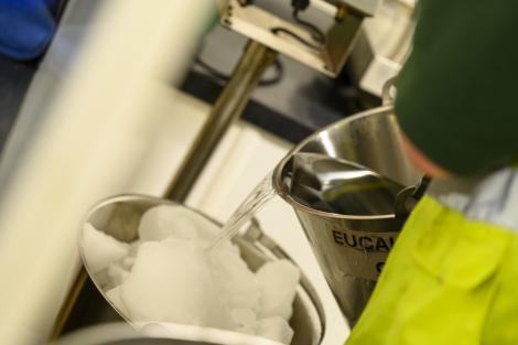 mixing the ingredients